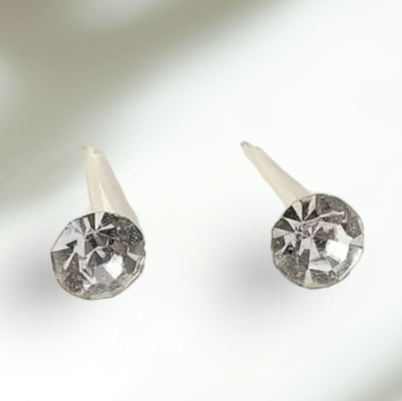 Jewelry - #Z26 New Earrings Crystal Studs Minimalist Tiny 1 pair Earrings & Backs